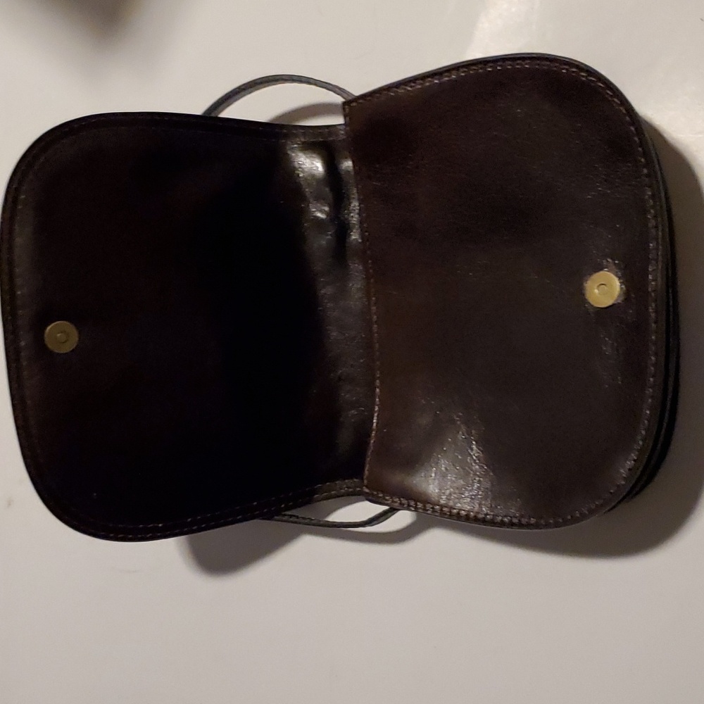 Vera Pelle Made In Italy Leather Dark Brown shoulder bag. Vintage - Picture 8 of 10